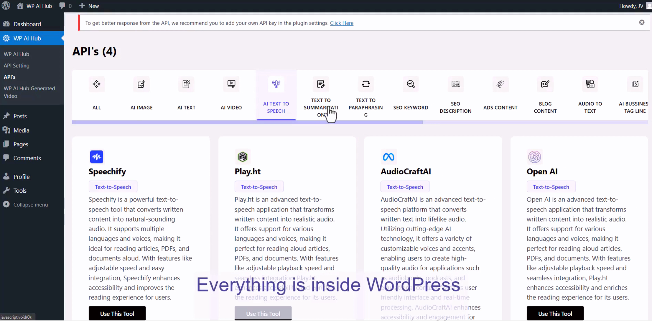 WP AI Hub Review: Transform WordPress with 250+ AI Apps