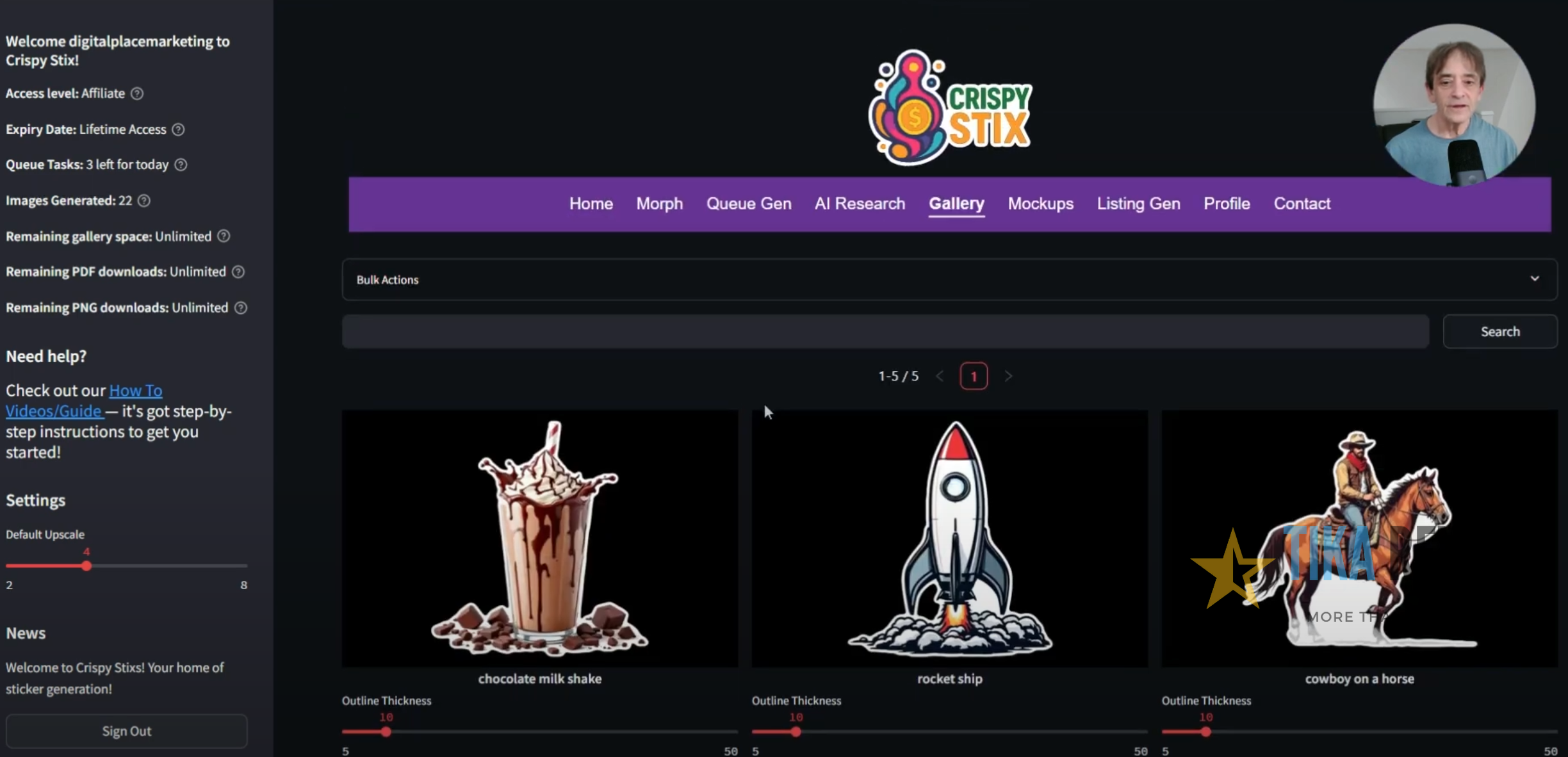 Crispy Stix Review: Easy Sticker Maker for Passive Income 9 Crispy Stix Demo