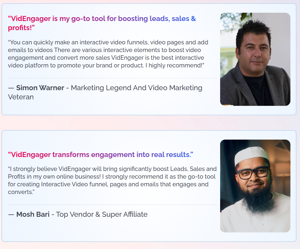 VidEngager Review: Transform Engagement with Video Pages 13 VidEngager Review - Real User Feedback